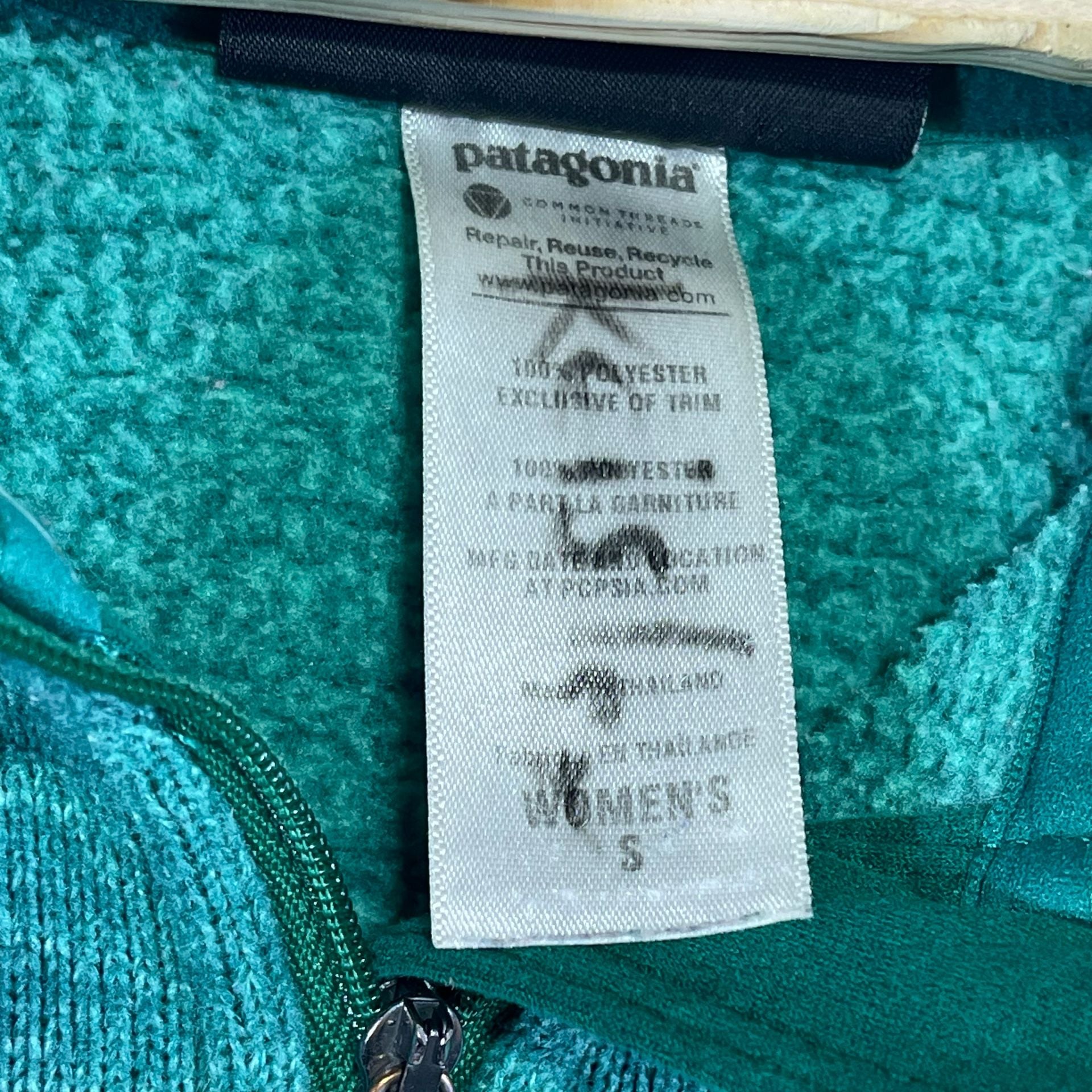 Patagonia Lightweight Better Sweater 1/4 Zip Size S Green Fleece Pullover 3