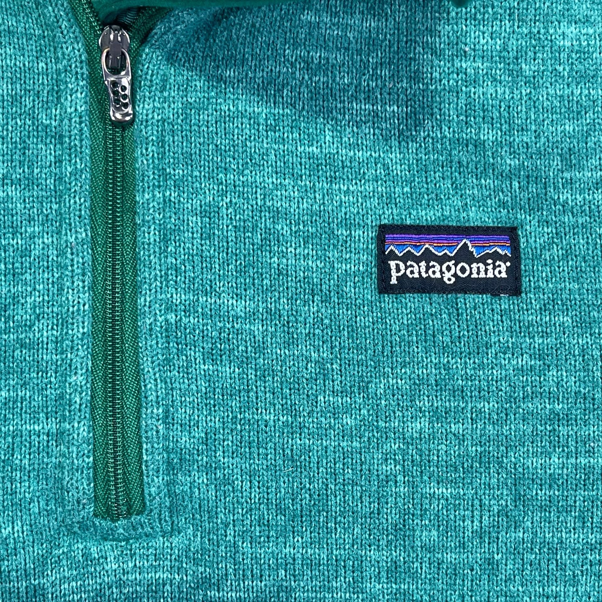 Patagonia Lightweight Better Sweater 1/4 Zip Size S Green Fleece Pullover 10