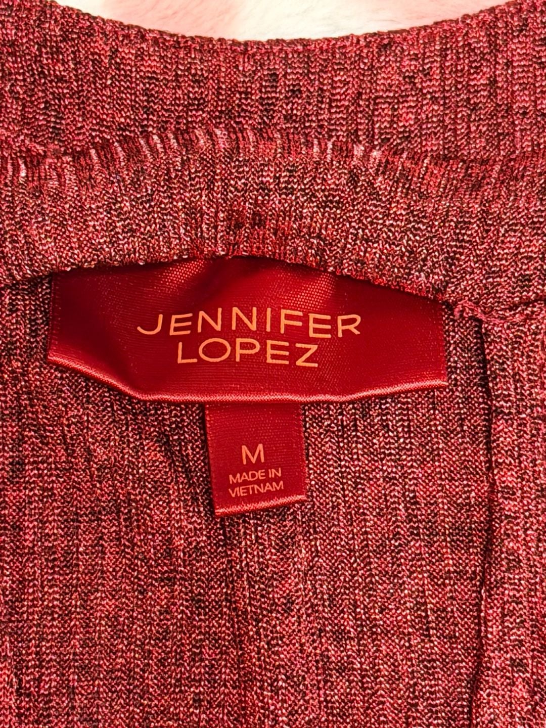 Jennifer Lopez Keyhole Tank Top Size M Red Sleeveless Blouse 6