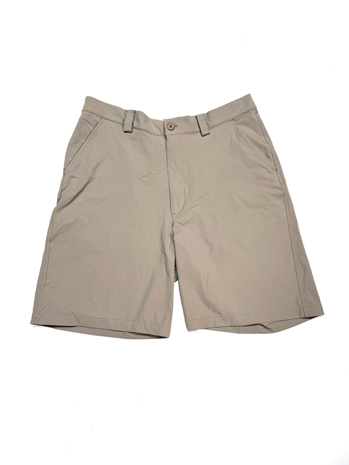 Under Armour Men's Shorts Size 36 Preppy Golfcore Country Club Old Money Quiet Luxury Y2K Khaki Tan Golf Chino Flat Front Performance Stretch Nylon 2