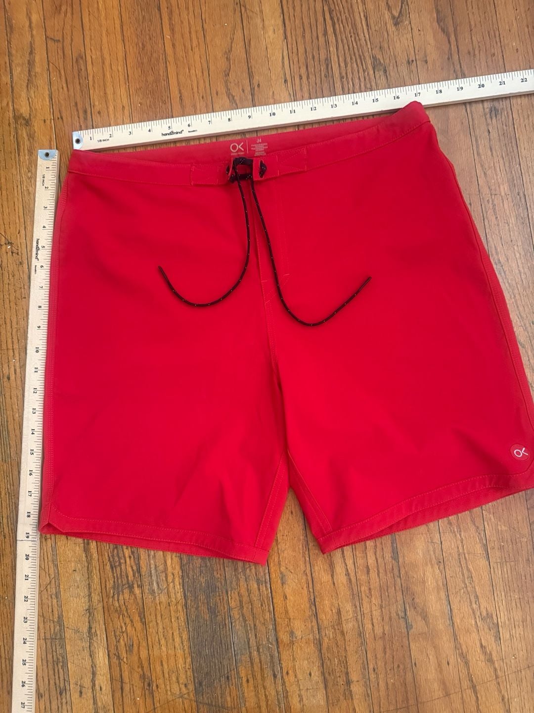 Outerknown Boardshorts Size 34 Red Recycled Polyester Spandex 6