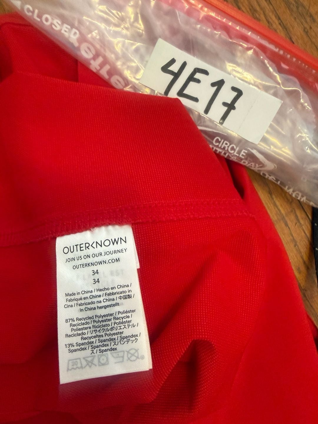 Outerknown Boardshorts Size 34 Red Recycled Polyester Spandex 10