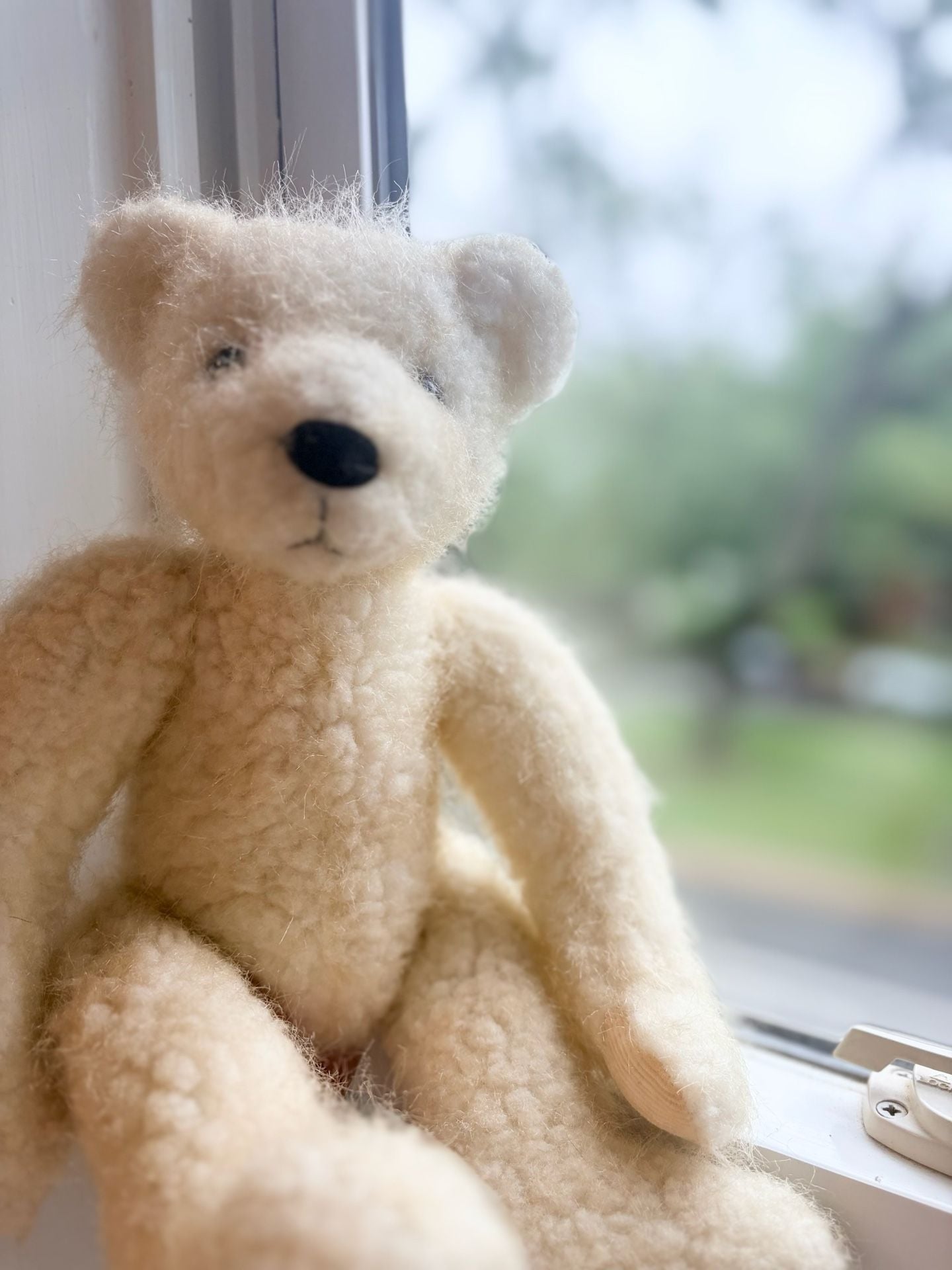 Abercrombie Berrie & Co Faux Mohair Teddy Bear Cream Plush Toy 1