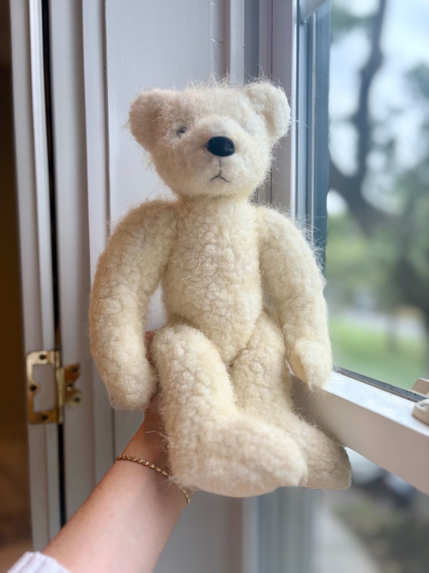 Abercrombie Berrie & Co Faux Mohair Teddy Bear Cream Plush Toy 2