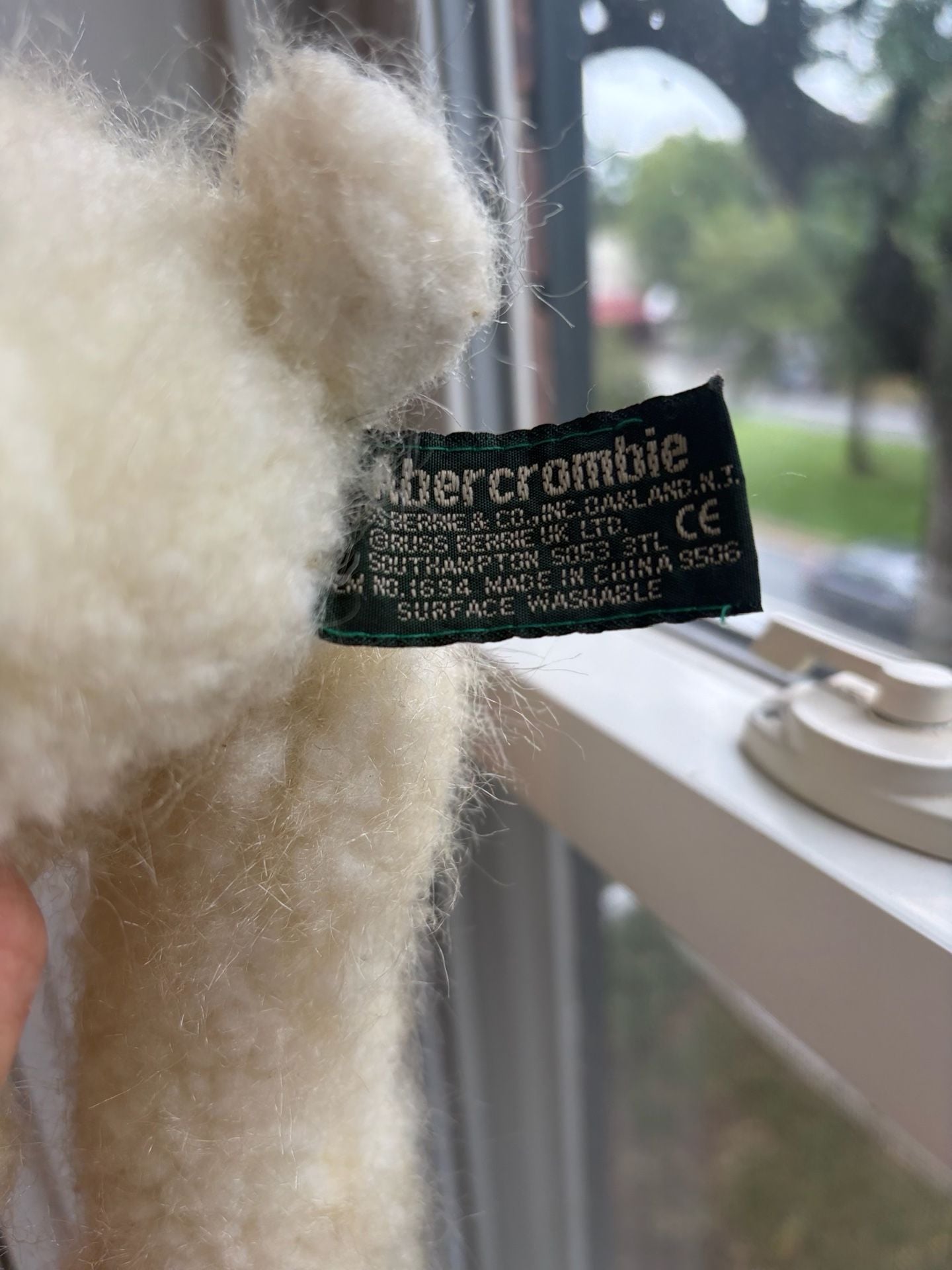 Abercrombie Berrie & Co Faux Mohair Teddy Bear Cream Plush Toy 5
