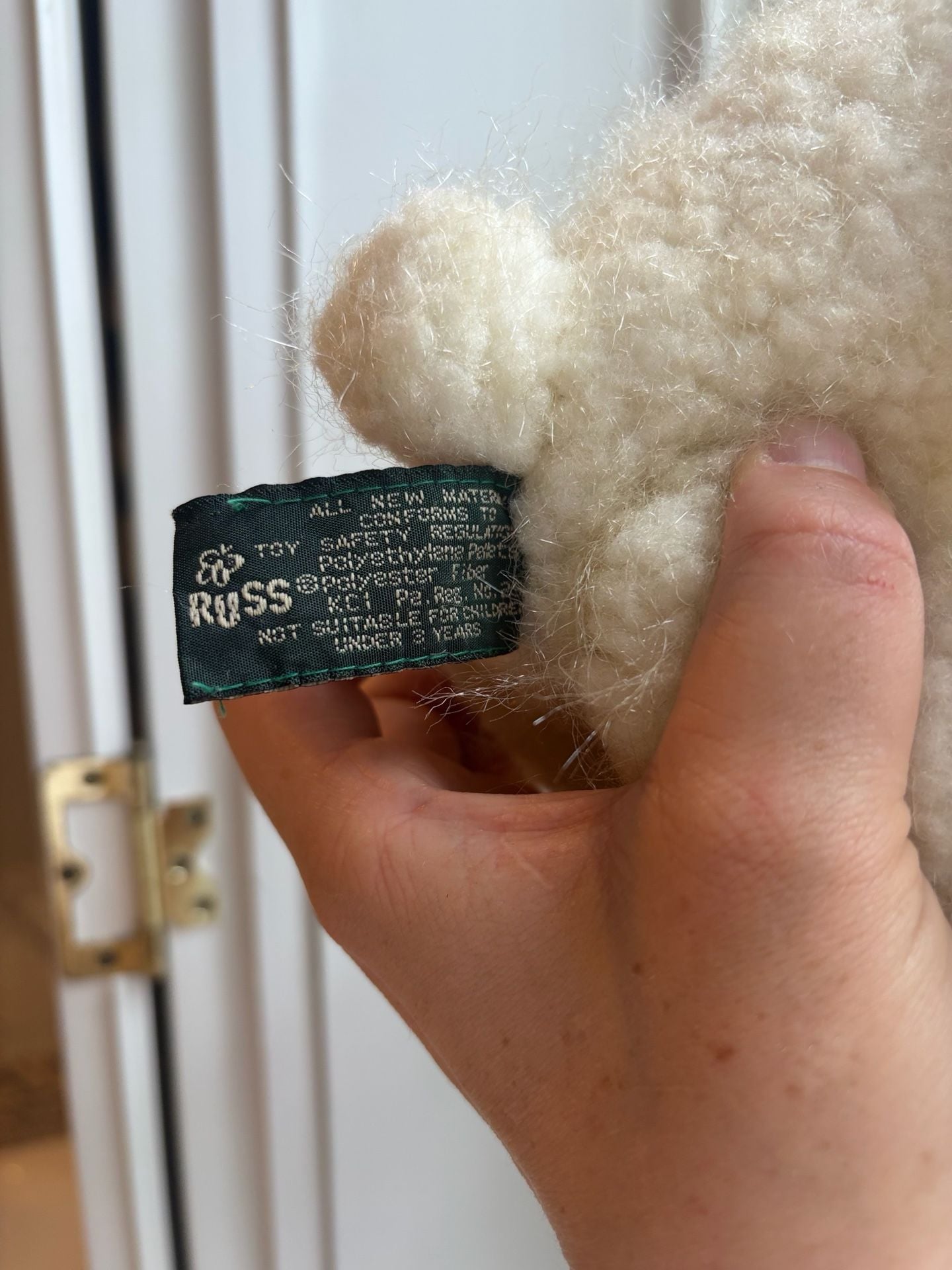 Abercrombie Berrie & Co Faux Mohair Teddy Bear Cream Plush Toy 6
