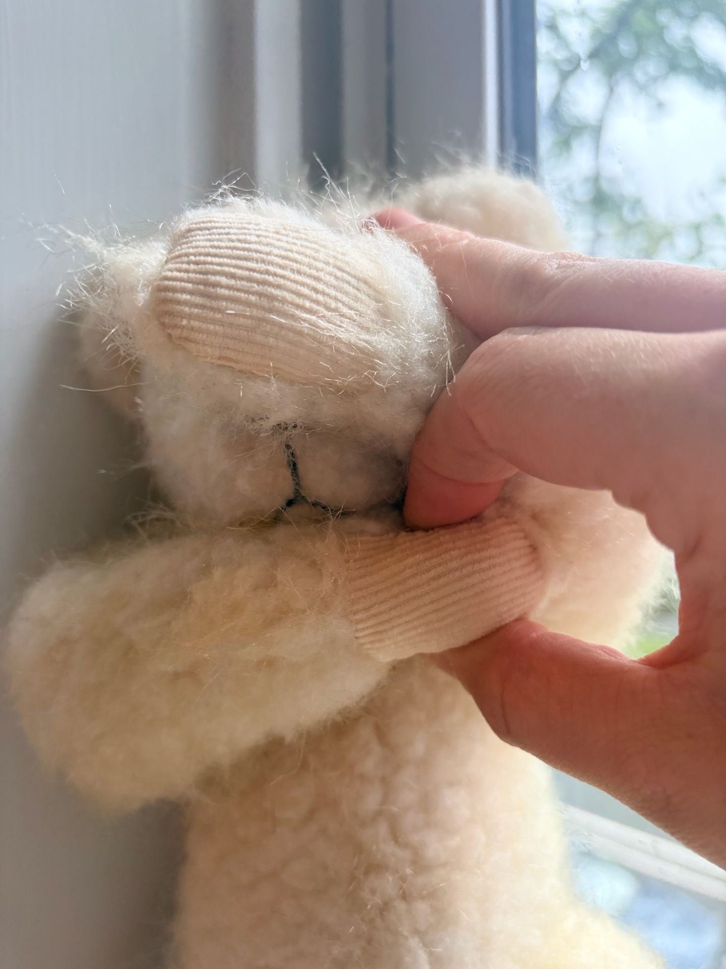 Abercrombie Berrie & Co Faux Mohair Teddy Bear Cream Plush Toy 9