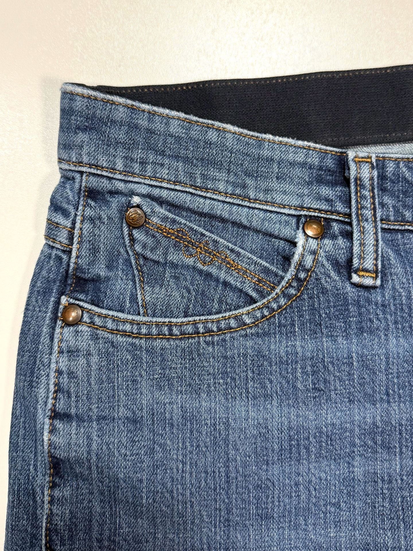 Wrangler Women's Jeans Size 11/12 x 38 Americana Heritage Western Y2K Workwear Q-Baby Ultimate Riding Bootcut Mid Rise Medium Wash Stretch Tall Long WRQ20TB 9