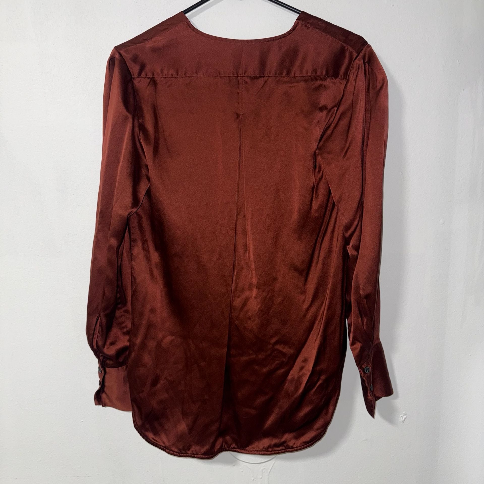 Rag & Bone Silk Blouse Size S Brown 3