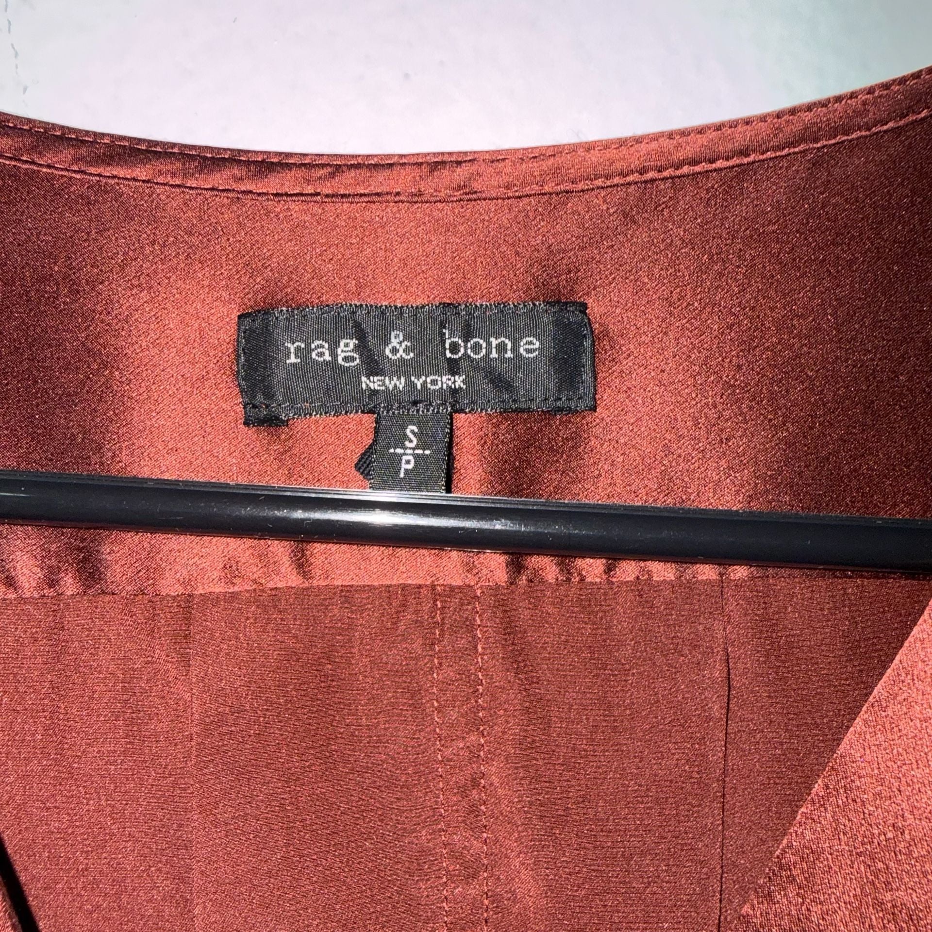 Rag & Bone Silk Blouse Size S Brown 4