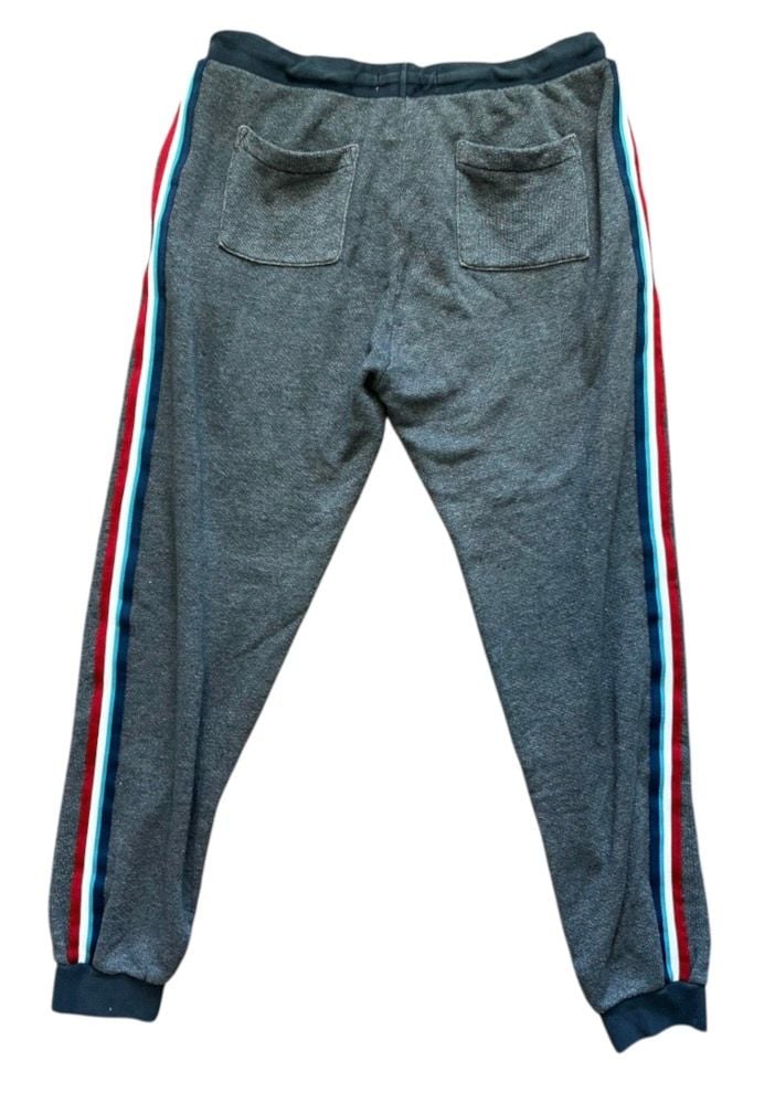 Sol Angeles Striped Sweatpants Size XL Gray/Blue 3