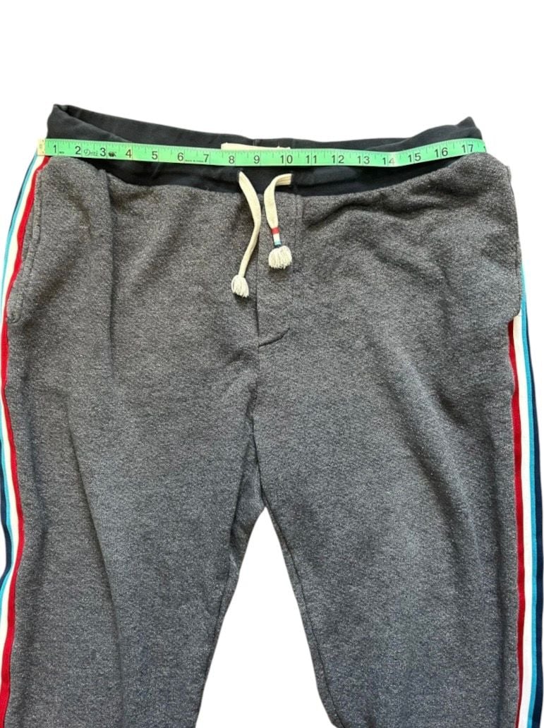 Sol Angeles Striped Sweatpants Size XL Gray/Blue 6