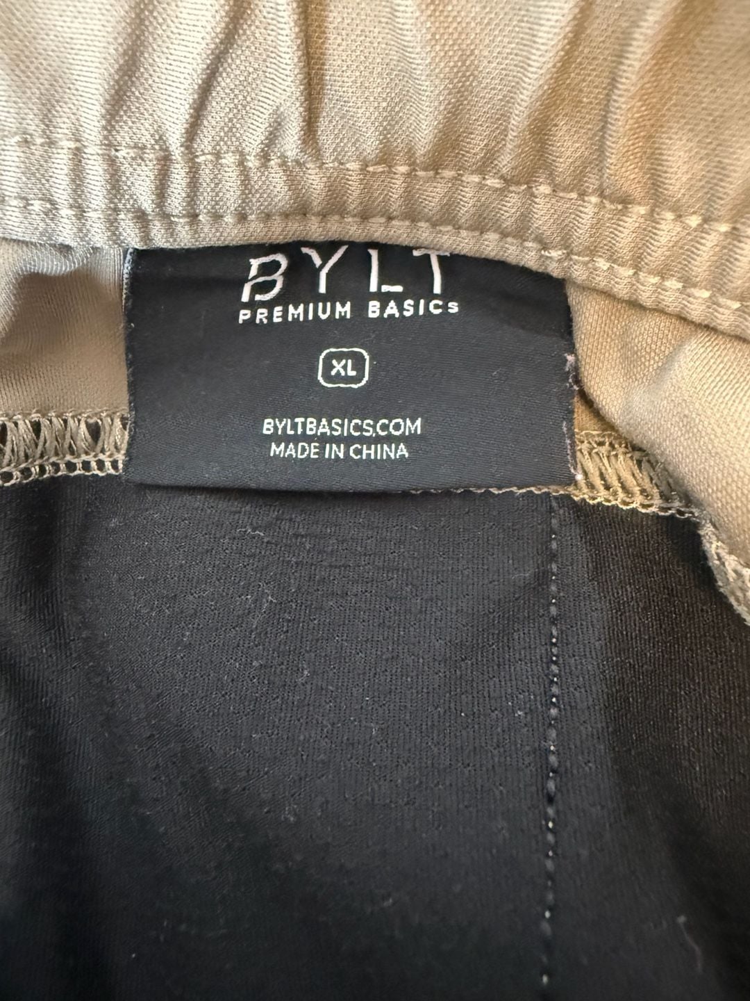 Bylt Premium Basics Drop-Cut Jogger Size XL Taupe Drawstring Pants 3