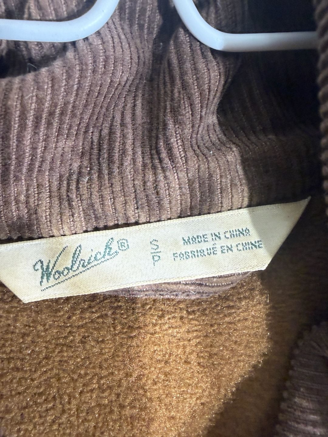 Woolrich RMEF Vest Size S Green Canvas Corduroy Trim 3