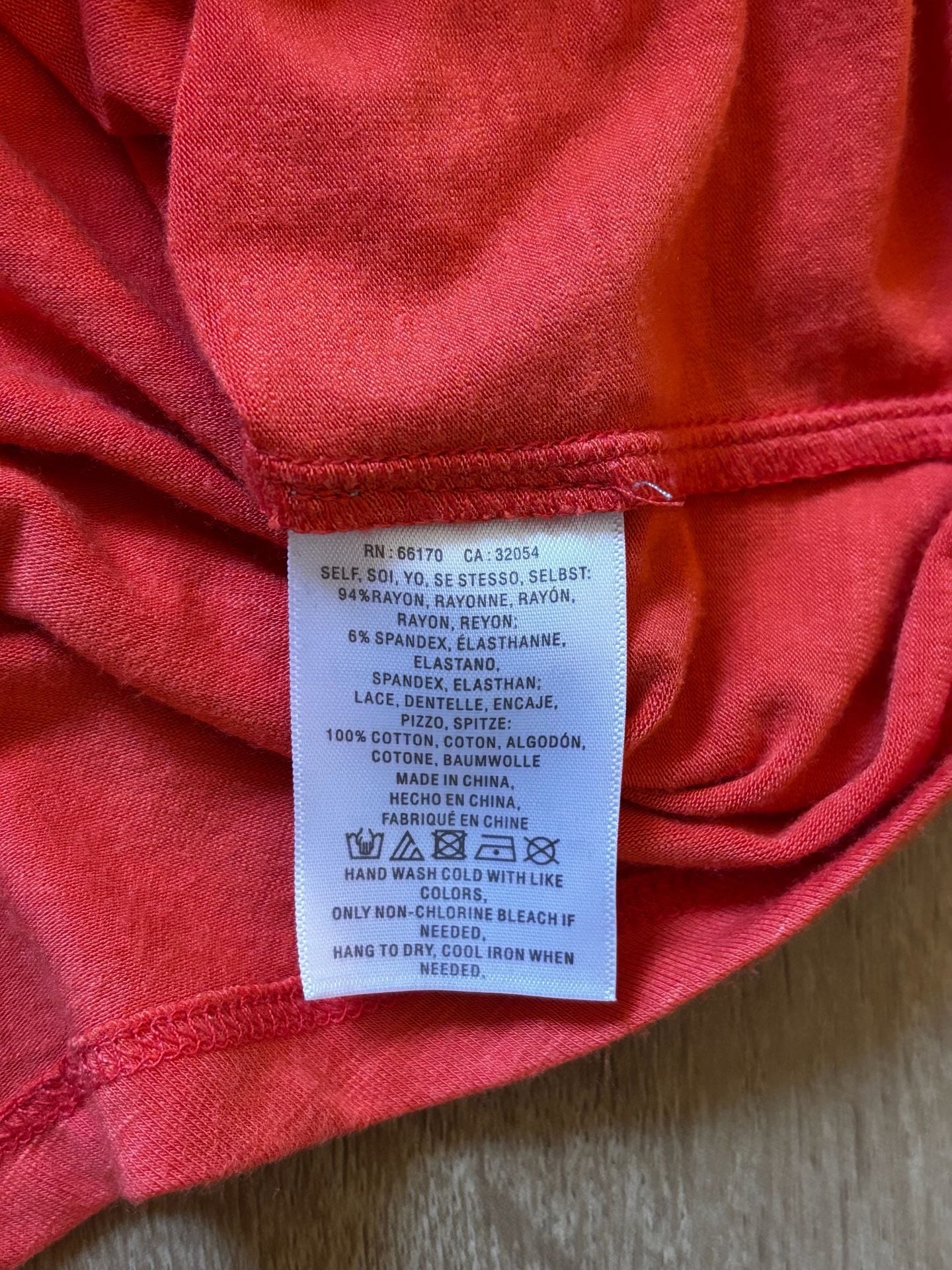 Maeve Red Lace Trim Button Front Top Size Large 6