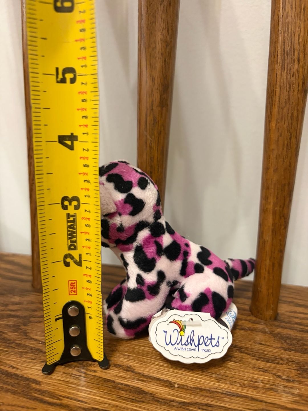 Wishpets Pink Black Leopard Cheetah Plush Stuffed Animal Toy 4 Inch 2