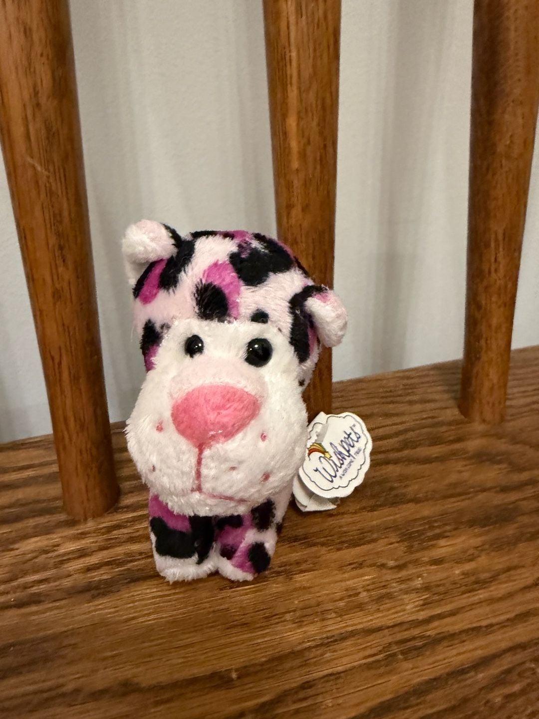 Wishpets Pink Black Leopard Cheetah Plush Stuffed Animal Toy 4 Inch 3