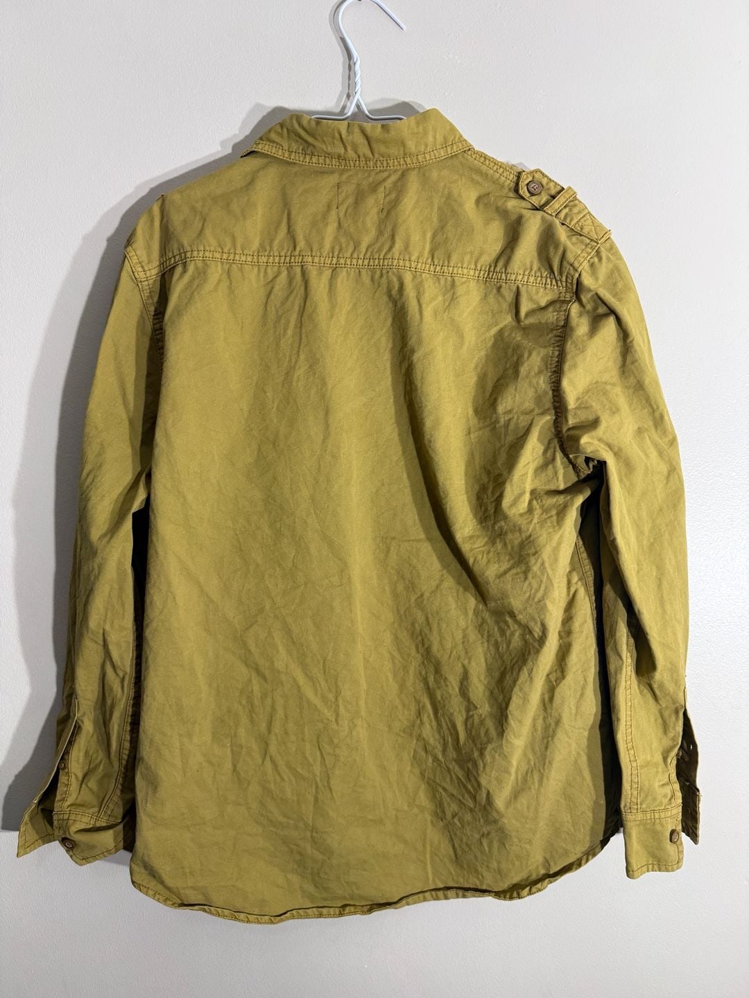 Scott James Long Sleeve Button Down Shirt Size L Mustard Yellow 4