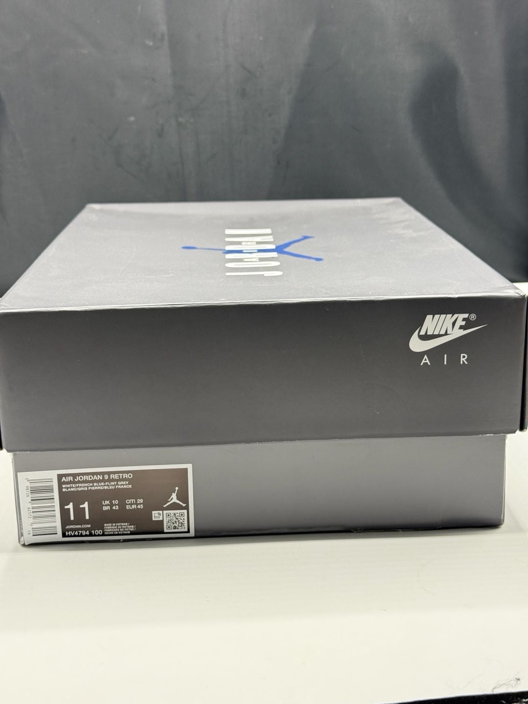 Air Jordan 9 Retro Size 11 White French Blue Flint Grey Used 1X HV4794-100 4