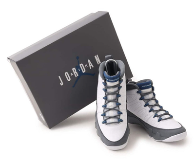 Air Jordan 9 Retro Size 11 White French Blue Flint Grey Used 1X HV4794-100 9