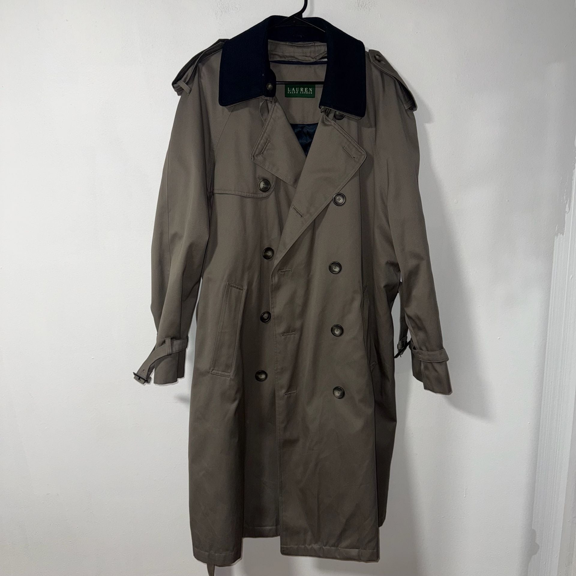 Lauren Ralph Lauren Trench Coat Size 40R Taupe Belted 2