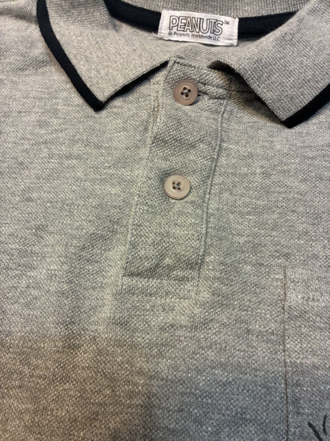 Peanuts Snoopy Woodstock Gray Polo Shirt 5