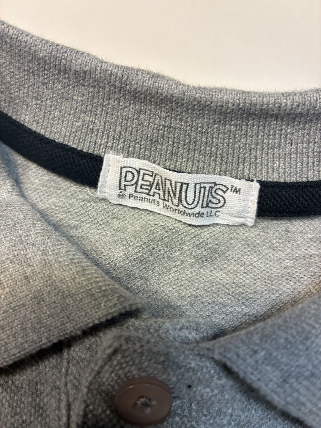 Peanuts Snoopy Woodstock Gray Polo Shirt 6