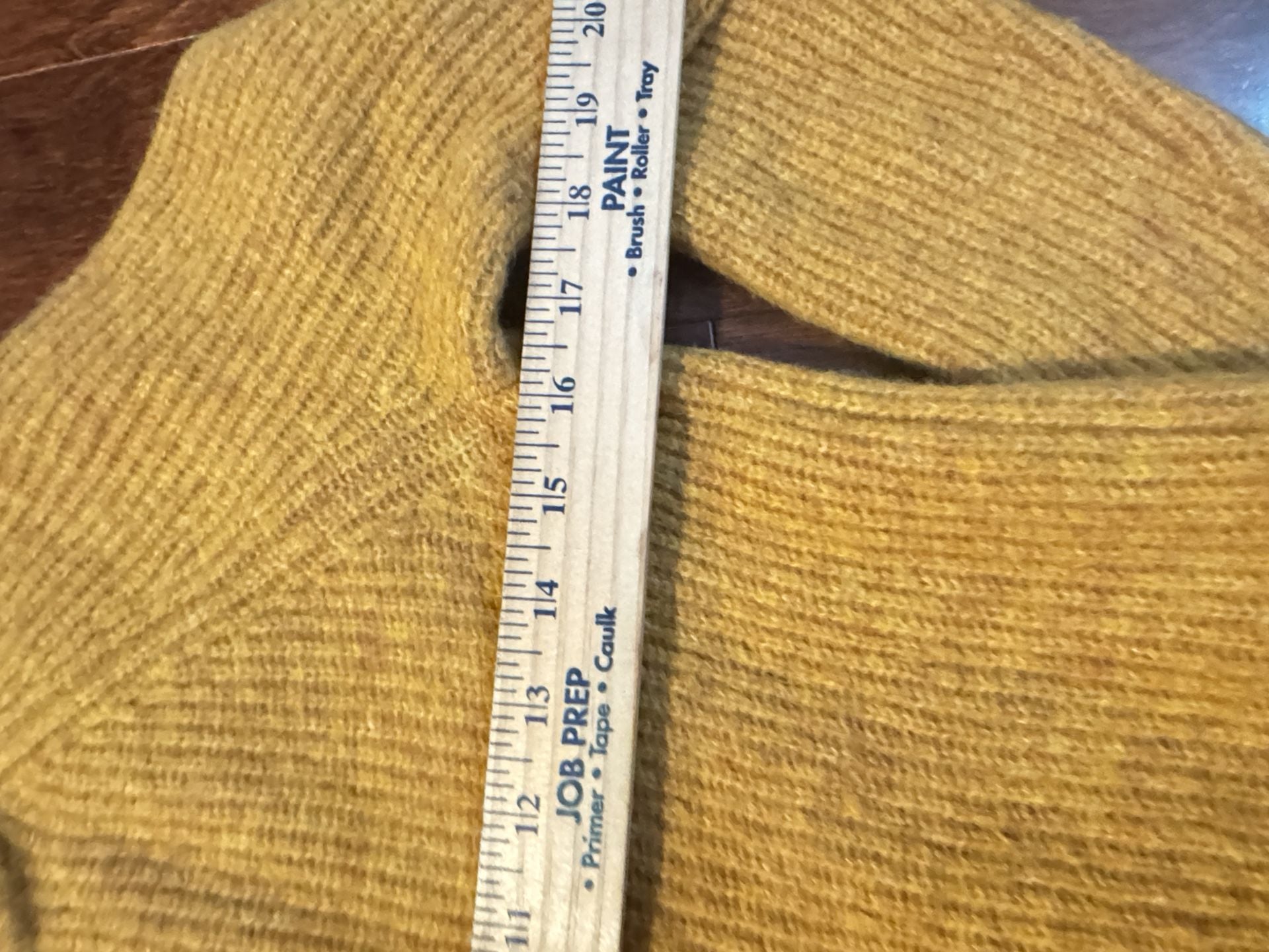 Banana Republic Ribbed Wool Blend Crewneck Sweater Size S Mustard Yellow 5