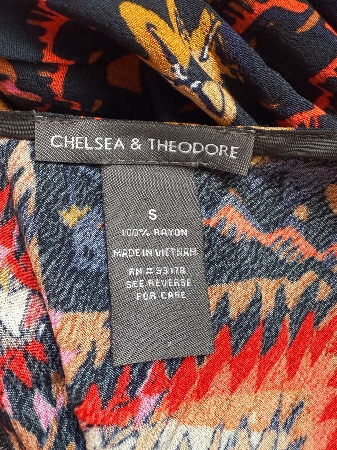 Chelsea & Theodore Maxi Dress Aztec Print Spaghetti Strap Boho size S 3