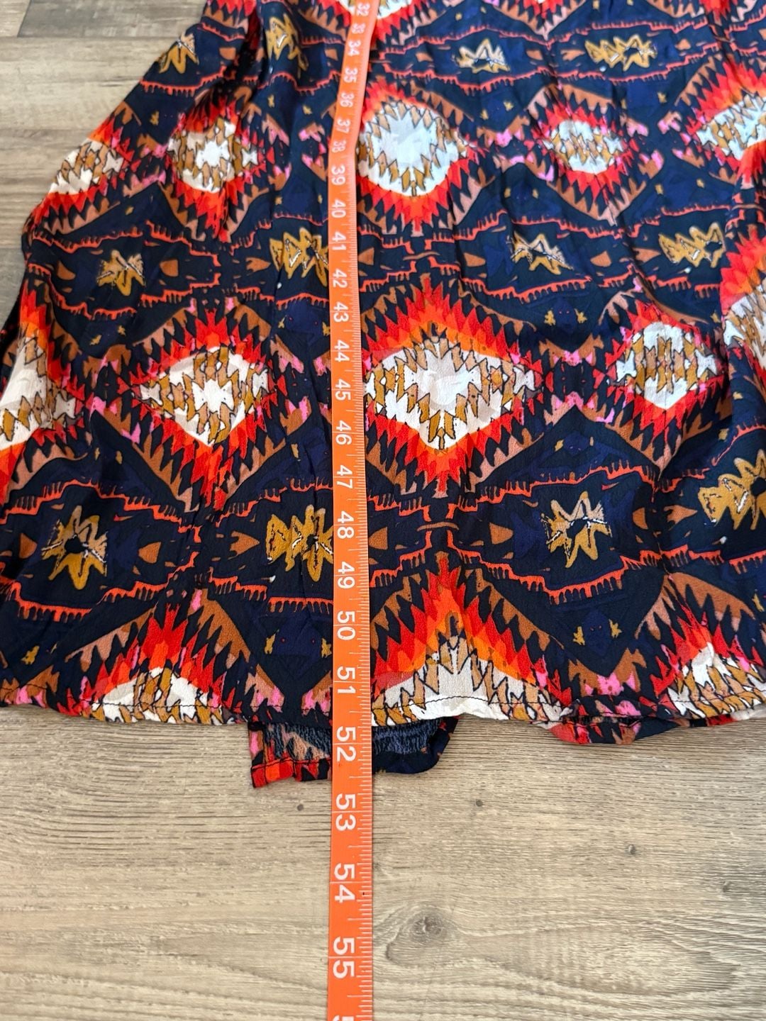 Chelsea & Theodore Maxi Dress Aztec Print Spaghetti Strap Boho size S 6