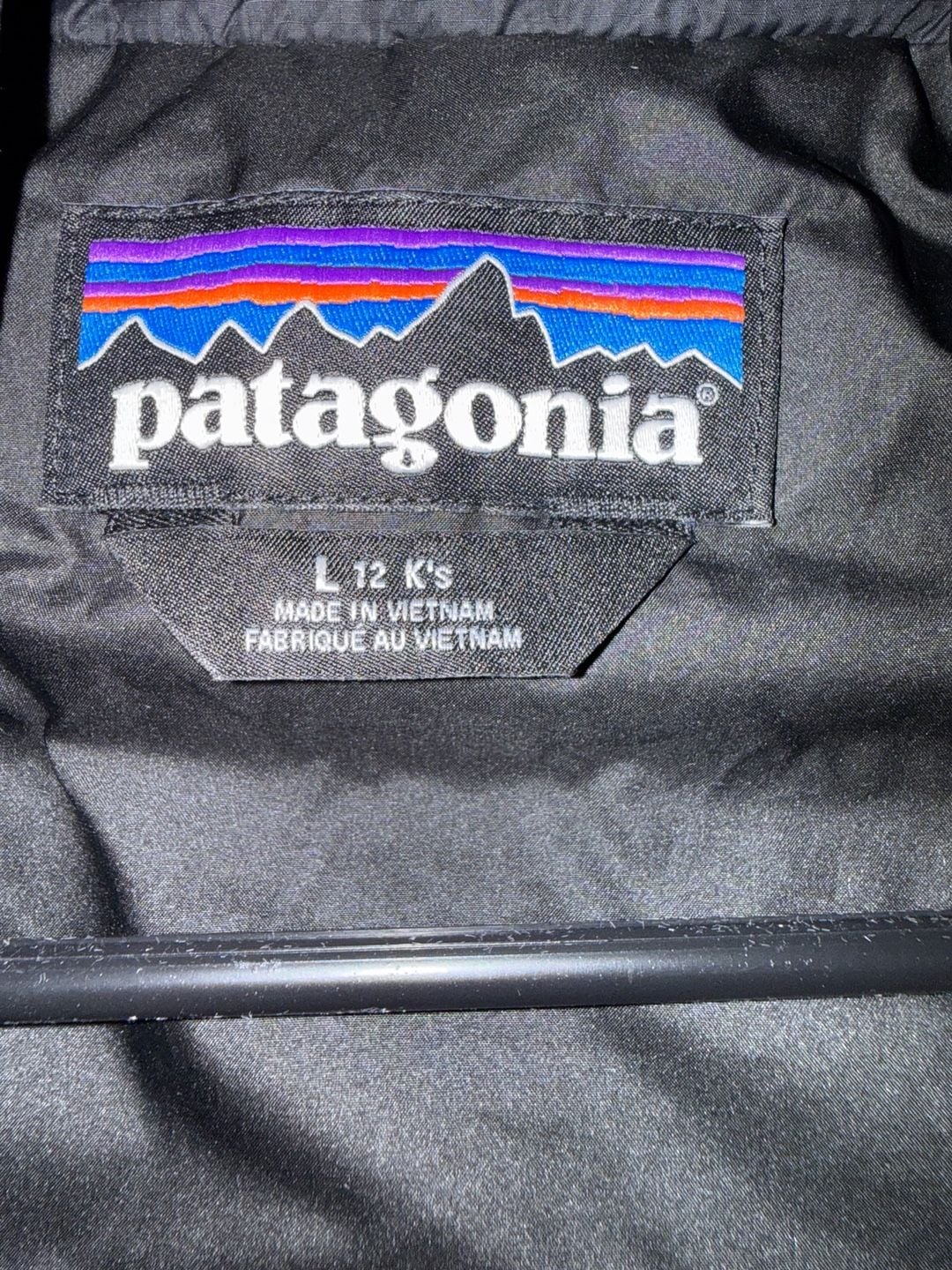 Patagonia Nano Puff Jacket Size L 12 Kids Black 4