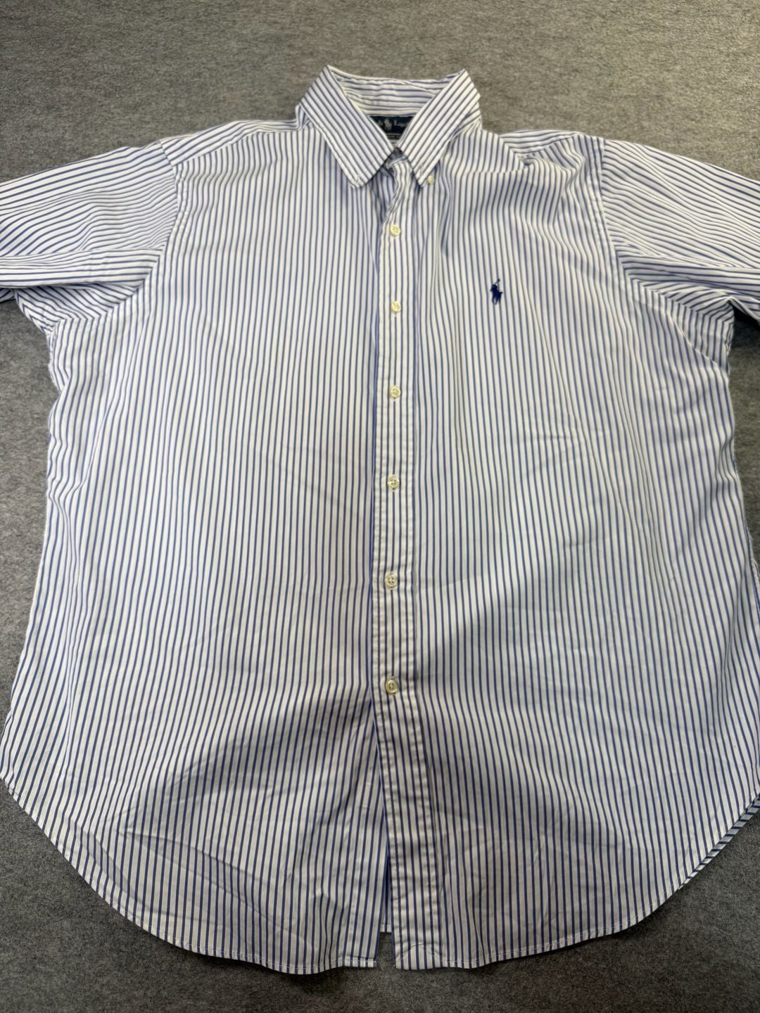 Ralph Lauren Men’s XL Classic Fit Blue & White Striped Button Down Shirt 2