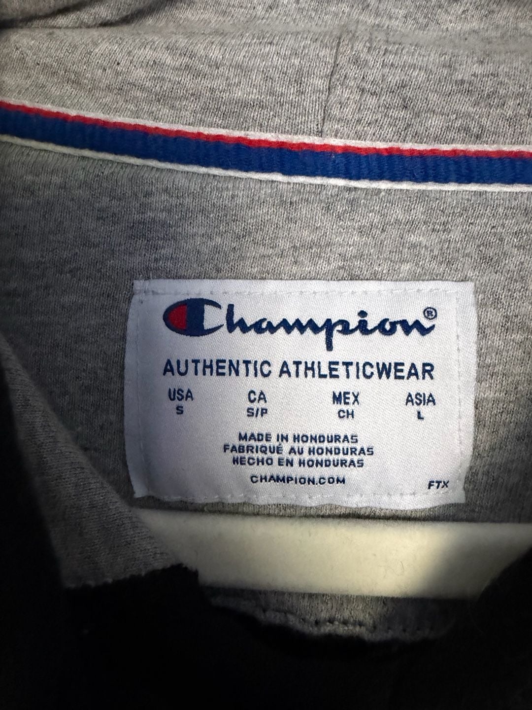 Champion Global Flags Hoodie Size S Black Embroidered Logo 3