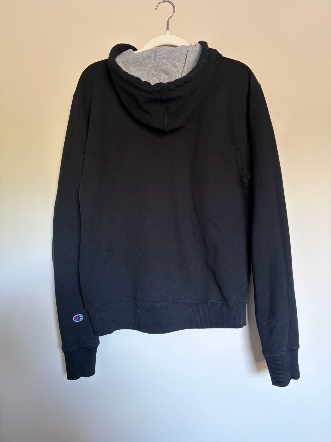 Champion Global Flags Hoodie Size S Black Embroidered Logo 4