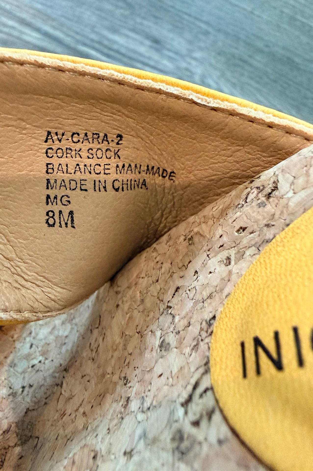 Adrienne Vittadini AV-Cara-2 Platform Sandals Size 8M Yellow Cork 5