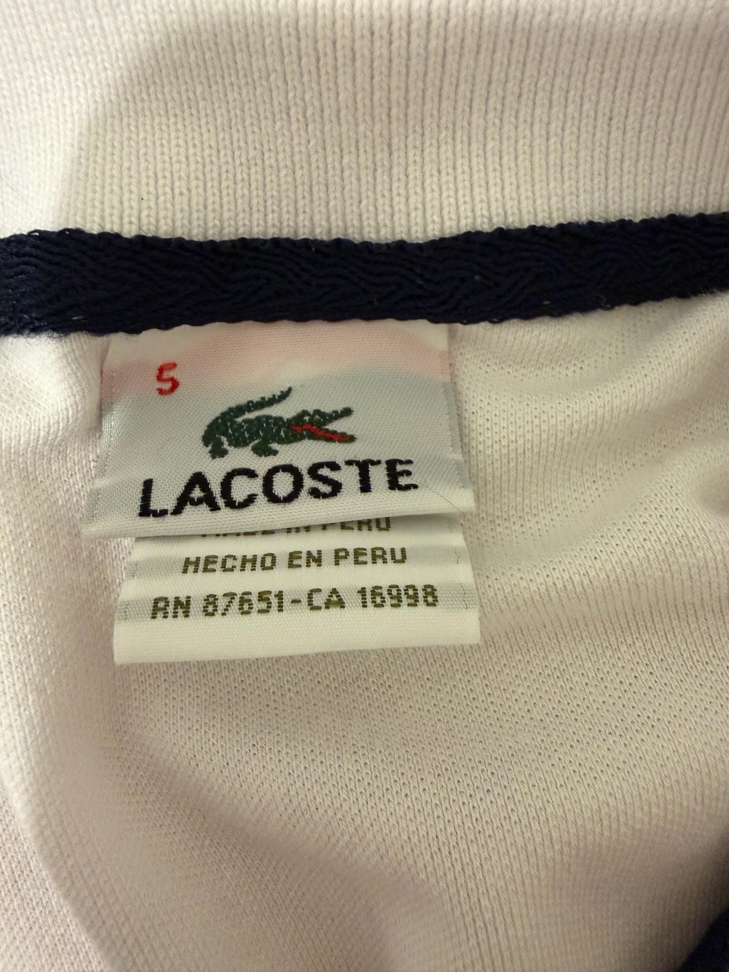 Lacoste Preppy Classic Polo Shirt White Size small 5