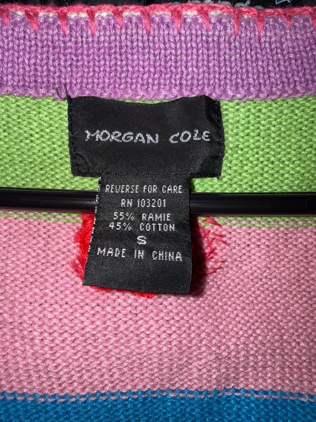 Morgan Cole Cardigan Size S Multicolored Easter Bunny Beaded Knit 4
