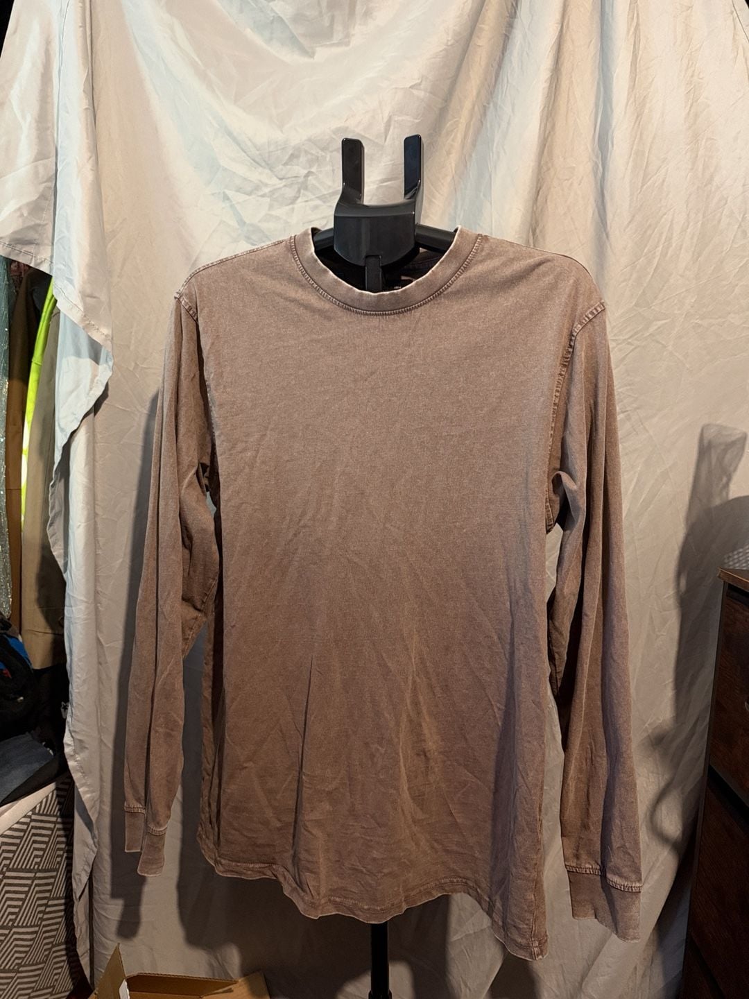 Public Supply NYC Long Sleeve T-Shirt Size L Brown Relaxed 2