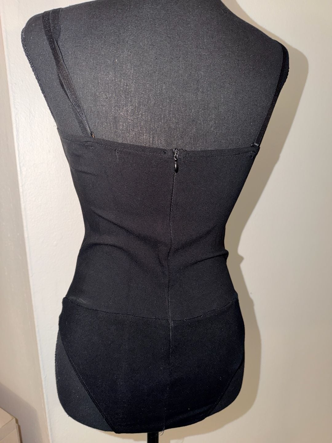 SAY WHAT? Faux Leather Corset Bodysuit Size M Black 4