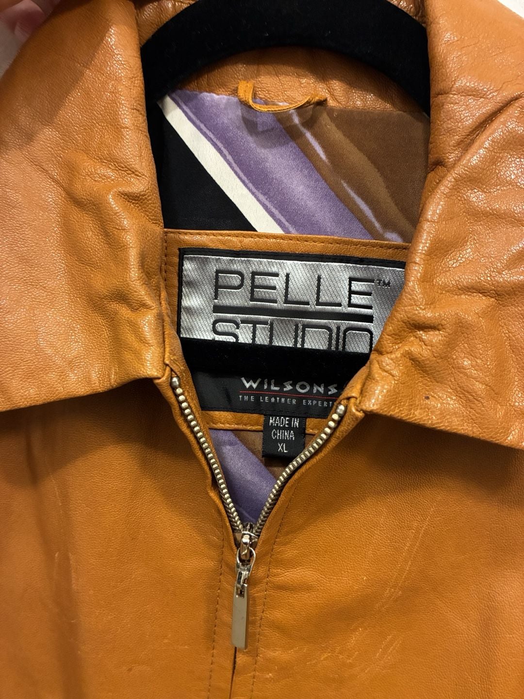 Vintage Y2K Wilsons Pelle Studio Leather Jacket Size XL Brown Full Zip 3