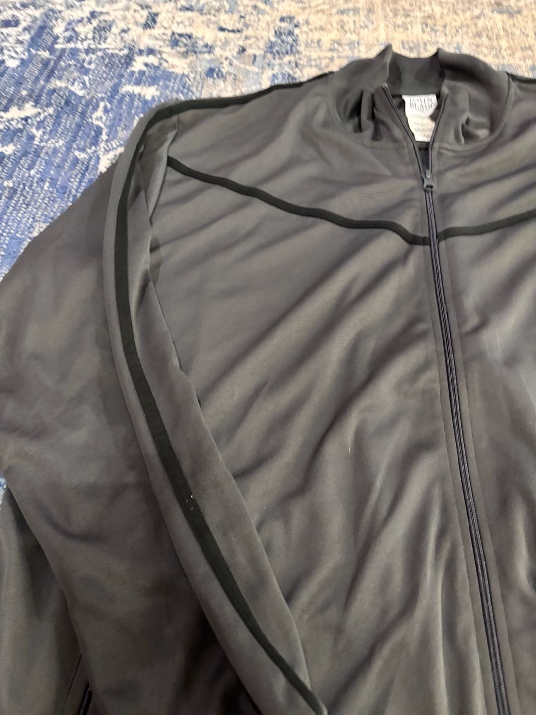 John Blair Track Jacket Size 2XL Gray Full Zip 3