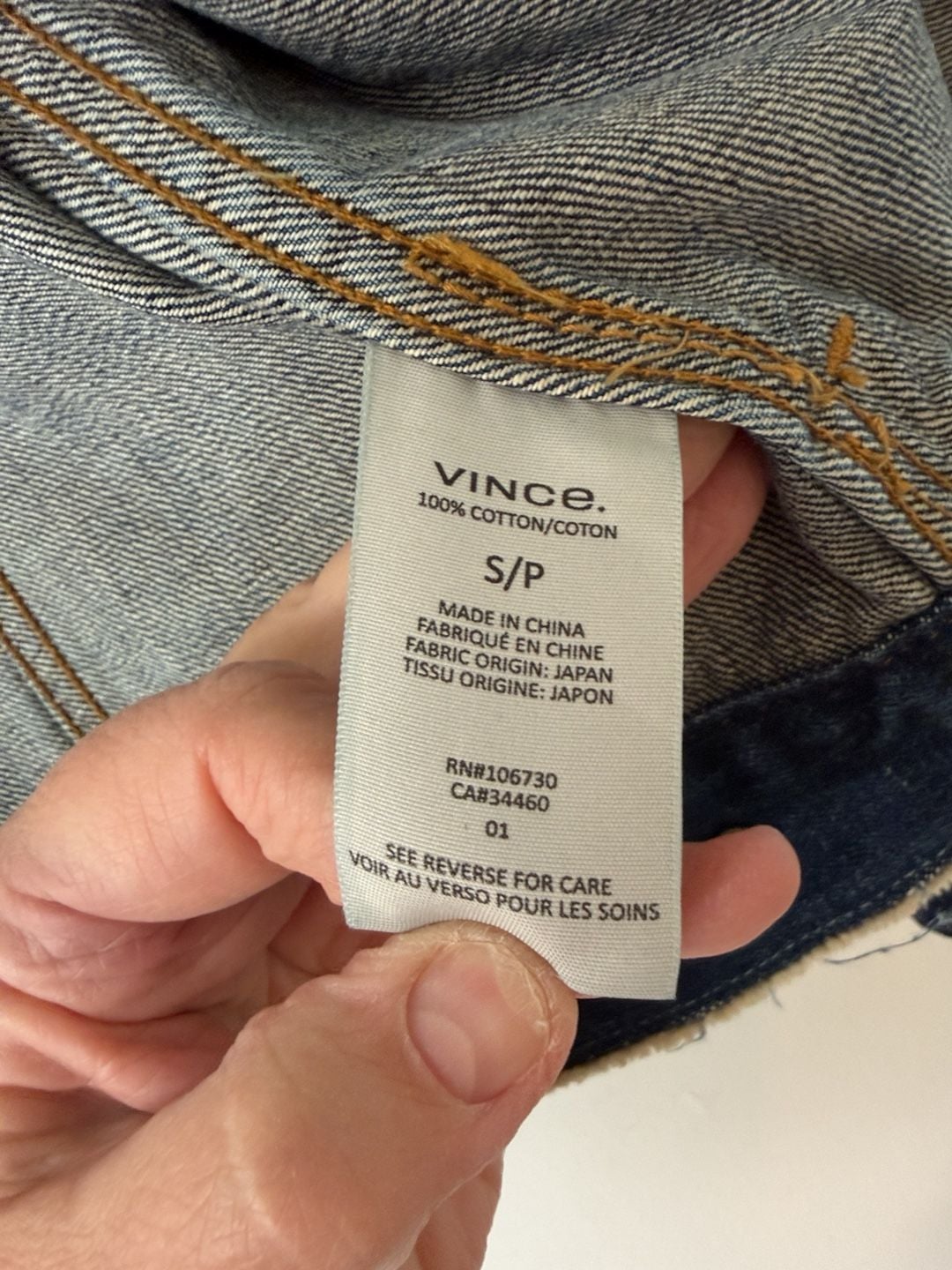 Vince Denim Trucker Jacket Size S Blue Cotton 5
