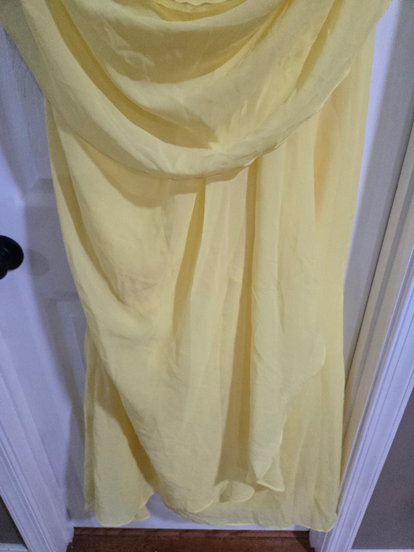 Evening Dress Yellow Chiffon Formal Gown 4