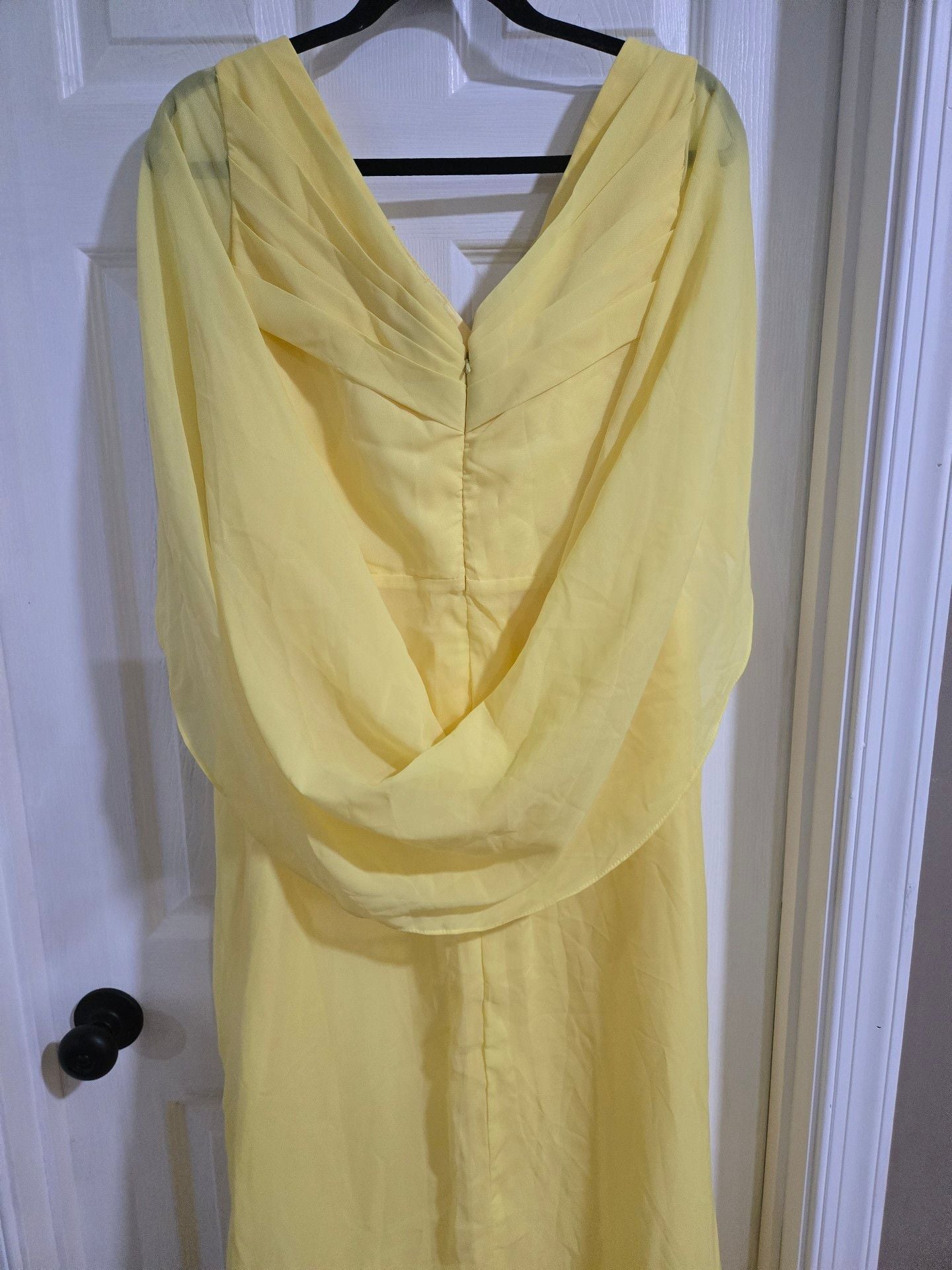 Evening Dress Yellow Chiffon Formal Gown 6