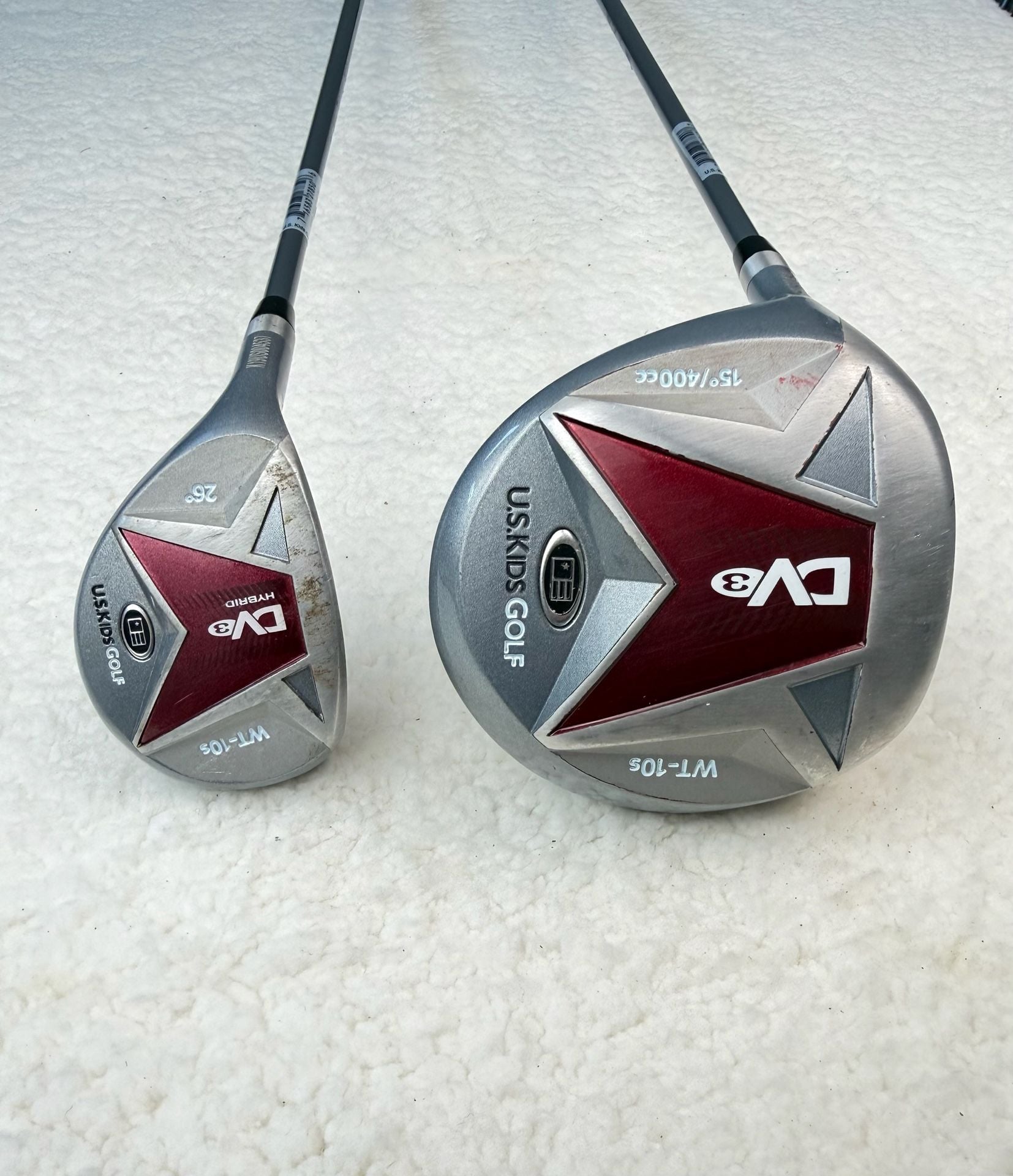 US Kids Golf UL60-s DV3 Driver and Hybrid Club Set 3