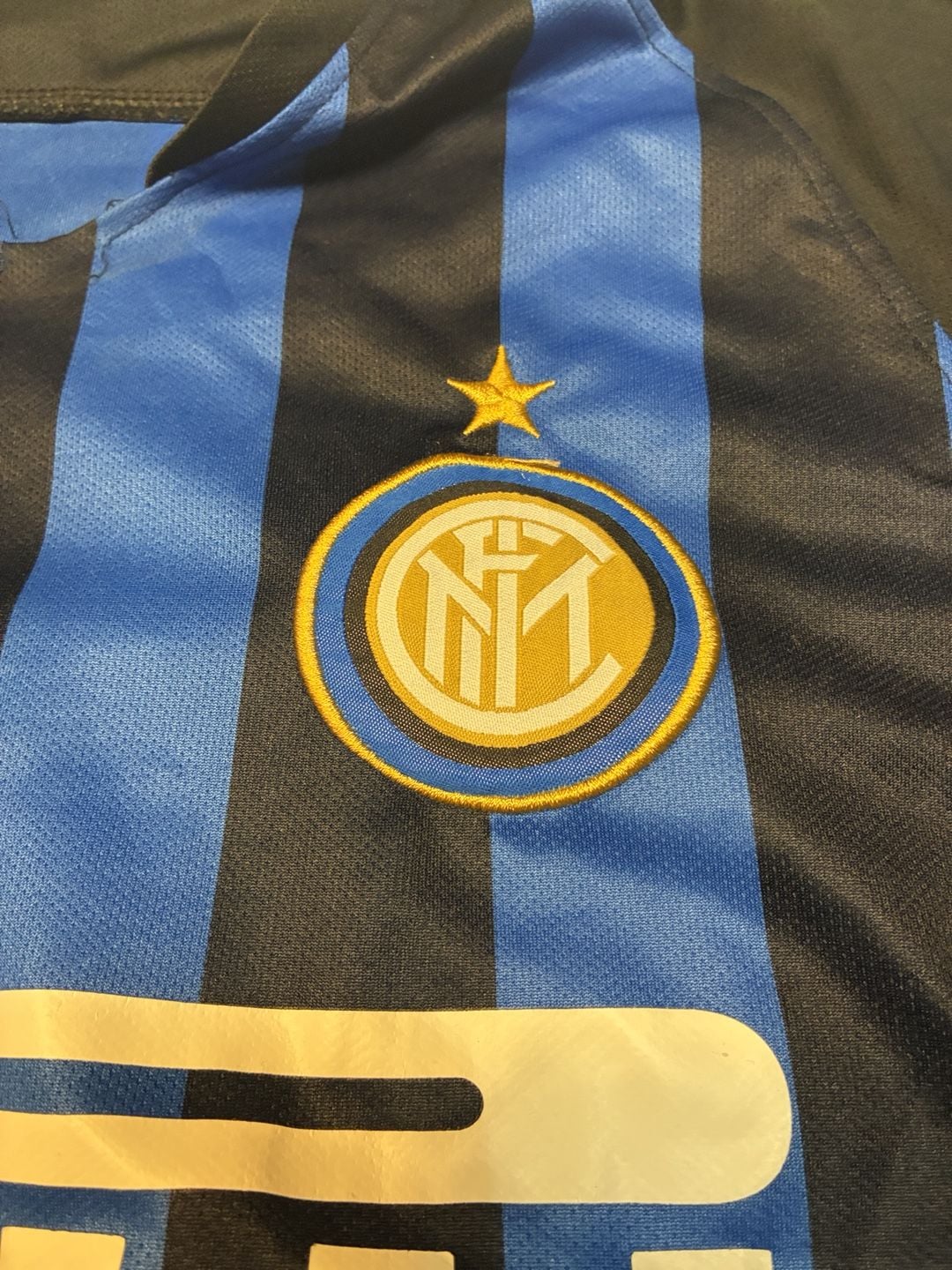 Inter Milan Soccer Jersey Size XL Blue Black Pirelli Nerazzurri 3