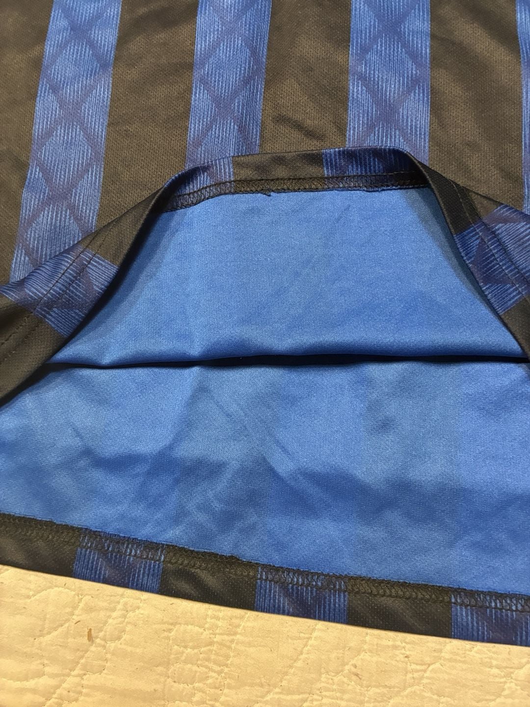 Inter Milan Soccer Jersey Size XL Blue Black Pirelli Nerazzurri 8