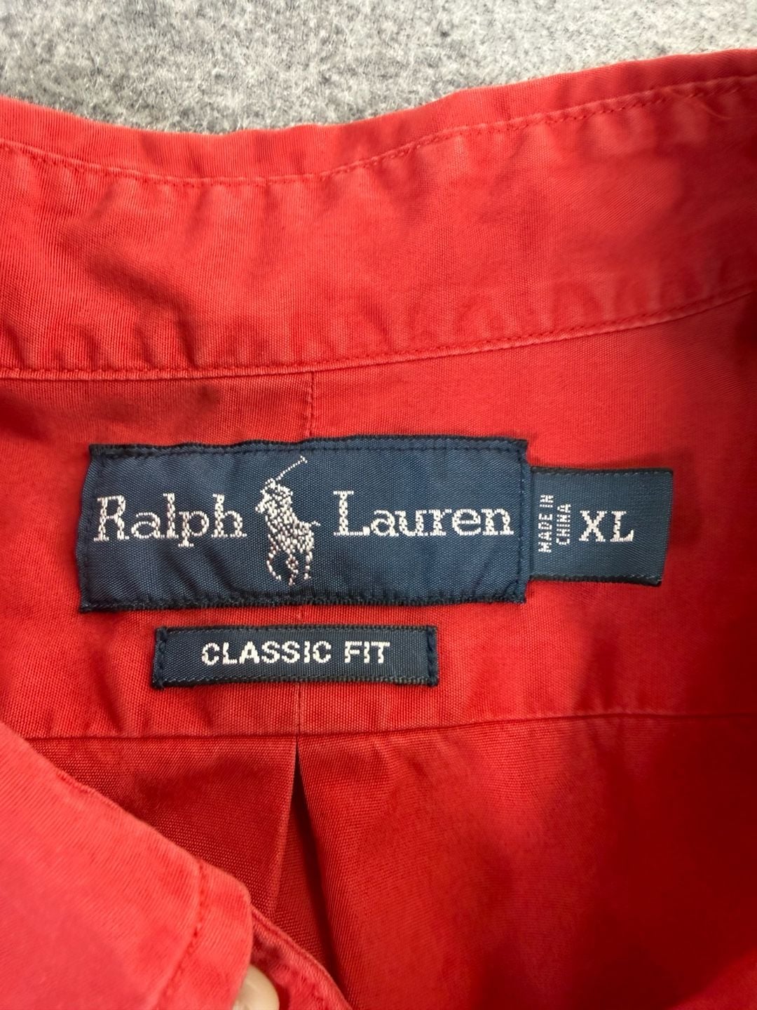 Ralph Lauren Men’s XL Red Classic Fit Long Sleeve Button Down Shirt 3