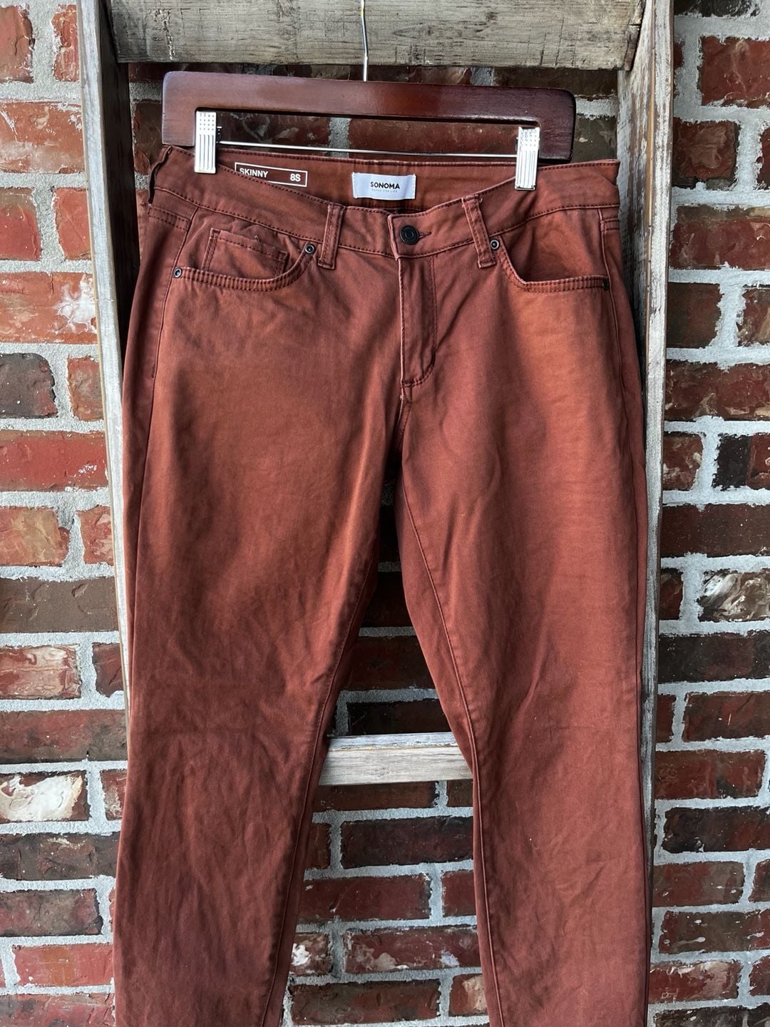 Sonoma Skinny Jeans Size 8S Rust Brown 2