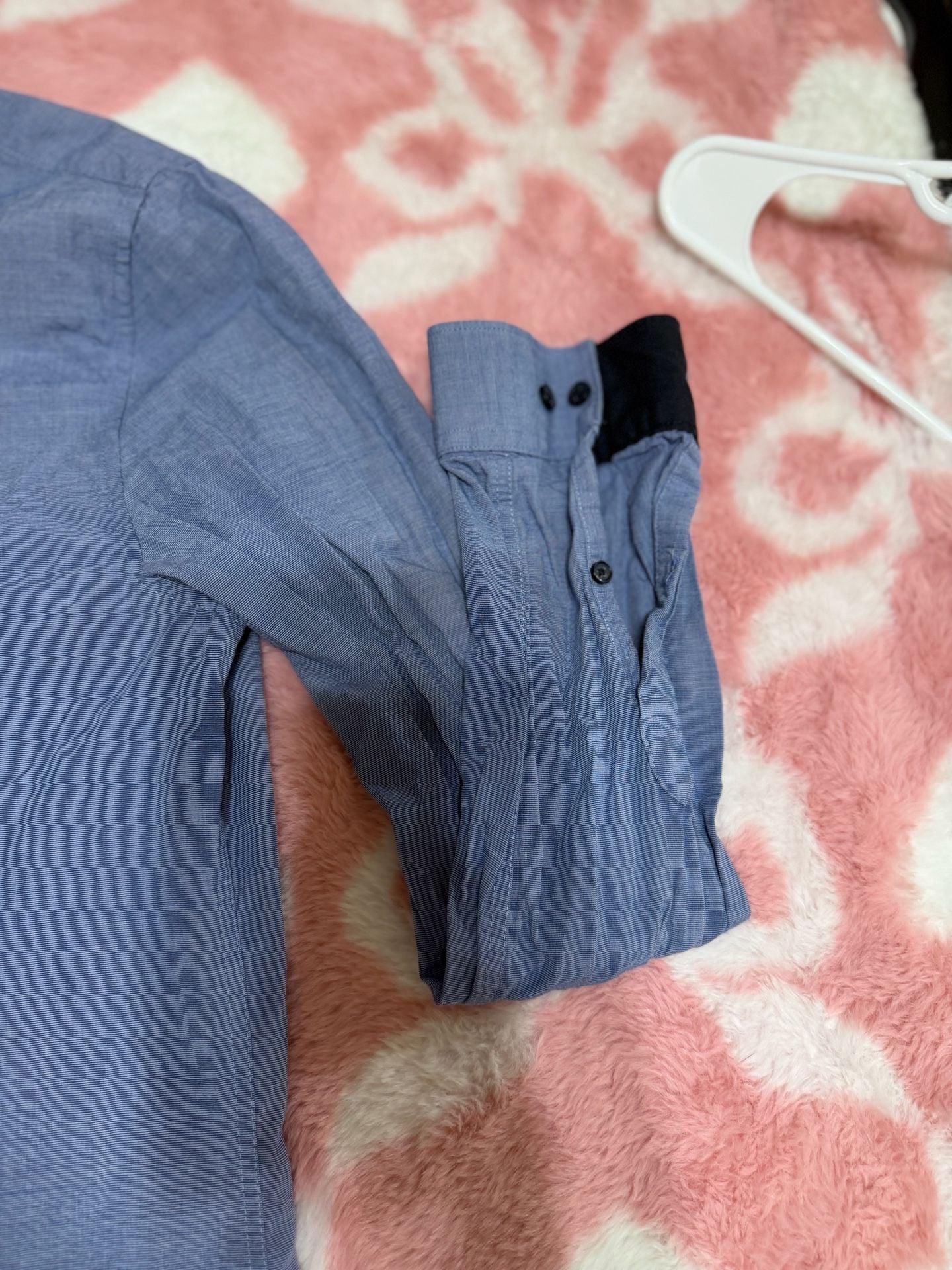 H&M Slim Fit Shirt Size S Blue Long Sleeve Easy Iron 6